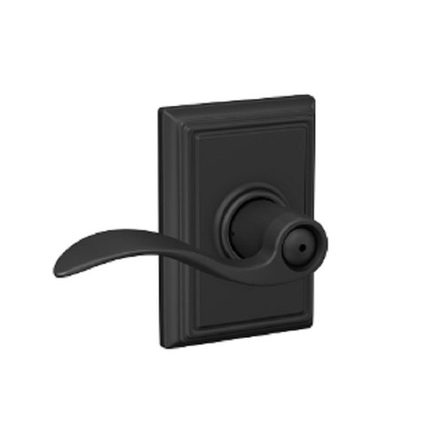 Schlage Residential F40 Accent Privacy Lever Lock With Addison Trim Function, Decorative, Matte Black