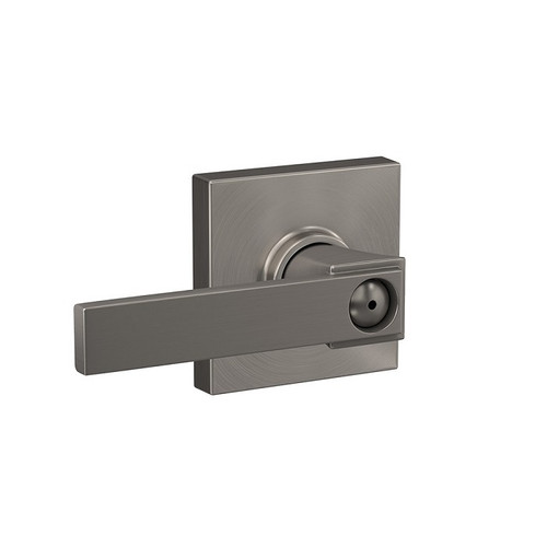 Schlage Residential F40 Northbrook Privacy Lever Lock With Collins Trim Function, Decorative, Satin Nickel