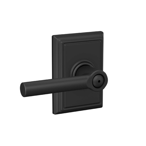 Schlage Residential F40 Broadway Privacy Lever Lock With Addison Trim Function, Decorative, Matte Black