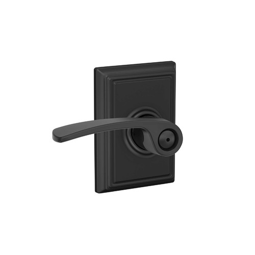 Schlage Residential F40 Merano Privacy Lever Lock With Addison Trim Function, Decorative, Matte Black