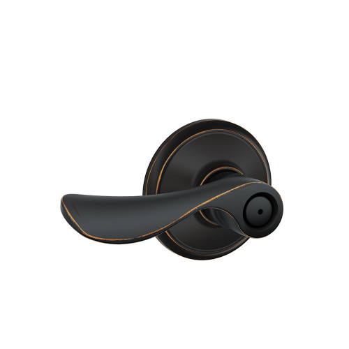 Schlage Residential F40 Champagne Privacy Lever Lock Function, Aged Bronze