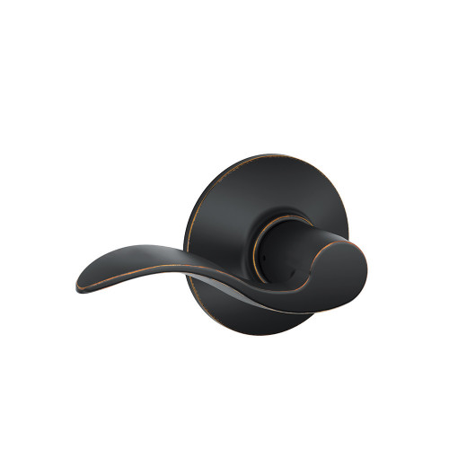 Schlage Residential F10 Accent Passage Lever Lock Function, Aged Bronze