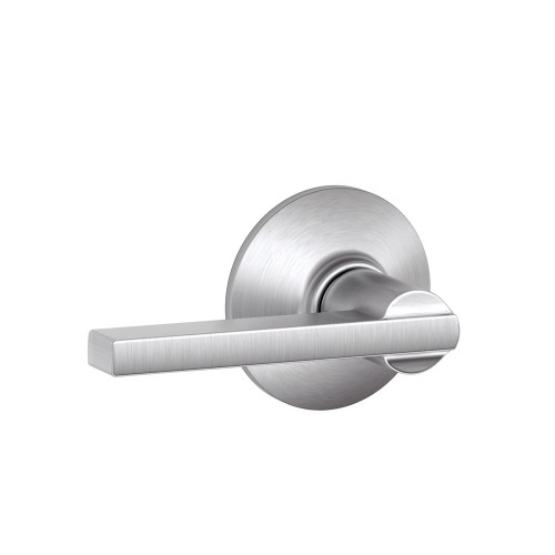 Schlage Residential F10 Latitude Passage Lever Lock Function, Satin Chrome
