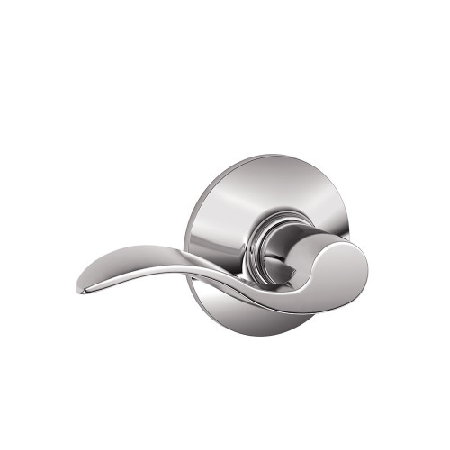 Schlage Residential F10 Accent Passage Lever Lock Function, Bright Polished Chrome