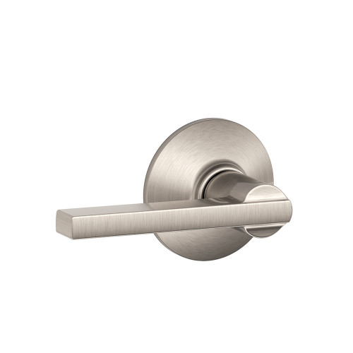Schlage Residential F10 Latitude Passage Lever Lock Function, Satin Nickel
