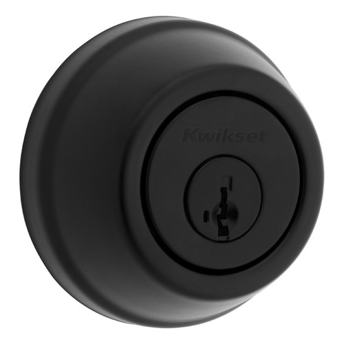 Kwikset 780 Single Cylinder Deadbolt X Thumbturn, Smartkey, 6-Way Adjustable Latch, Round And Square Corner Strikes, Keyed Alike, Matte Black