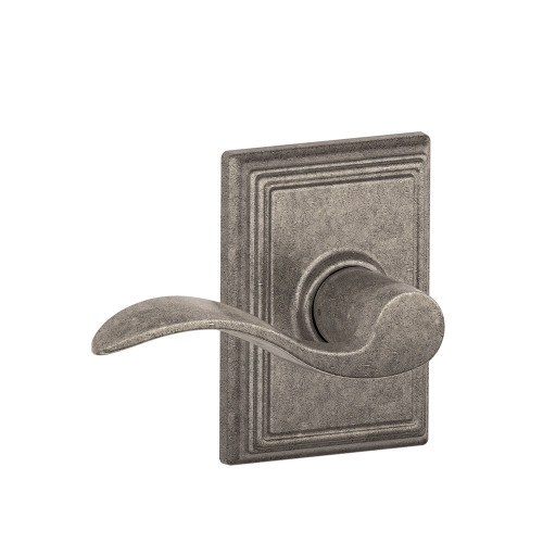 Schlage Residential F10 Accent Passage Lever Lock With Addison Trim Function, Distressed, Decorative, Nickel Plated Blackened
