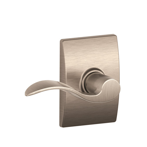 Schlage Residential F10 Accent Passage Lever Lock With Century Trim Function, Decorative, Satin Nickel