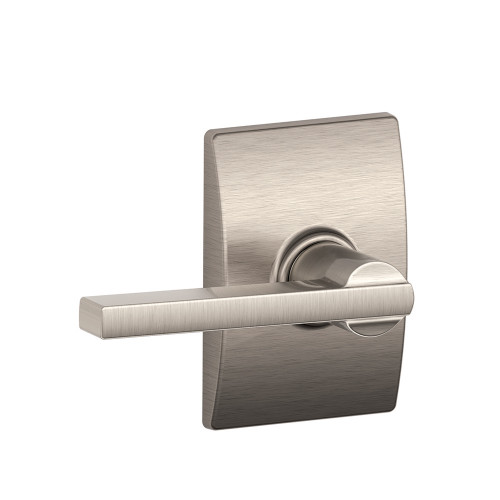 Schlage Residential F10 Latitude Passage Lever Lock With Century Trim Function, Decorative, Satin Nickel