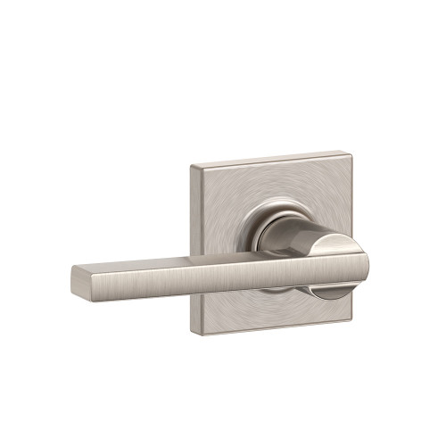 Schlage Residential F10 Latitude Passage Lever Lock With Collins Trim Function, Decorative, Satin Nickel