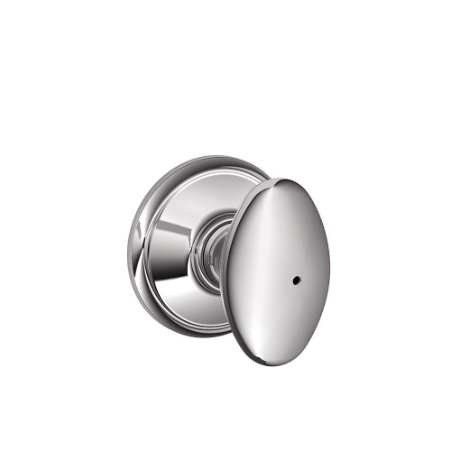 Schlage Residential F40 Siena Privacy Knob Lock Function, Bright Polished Chrome