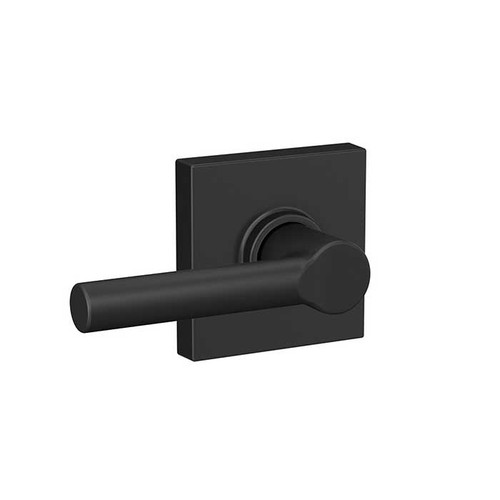 Schlage Residential F10 Broadway Passage Lever Lock With Collins Trim Function, Decorative, Matte Black