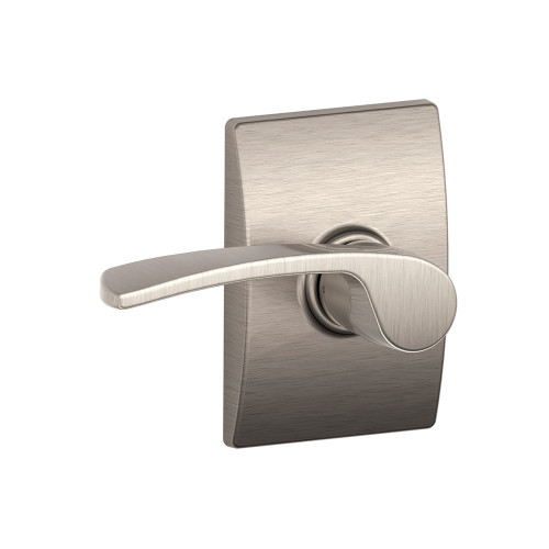 Schlage Residential F10 Merano Passage Lever Lock With Century Trim Function, Decorative, Satin Nickel