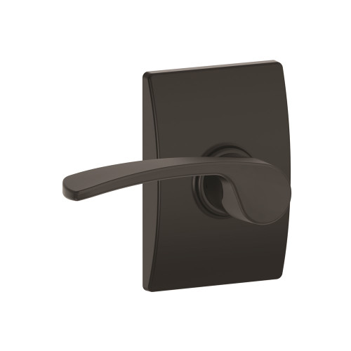 Schlage Residential F10 Merano Passage Lever Lock With Century Trim Function, Decorative, Matte Black