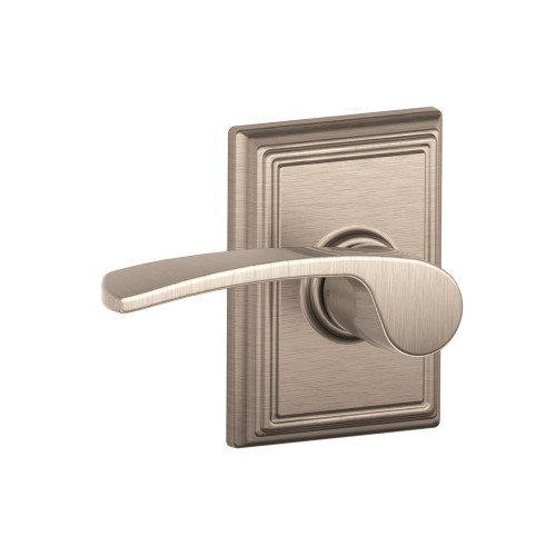 Schlage Residential F10 Merano Passage Lever Lock With Addison Trim Function, Decorative, Satin Nickel