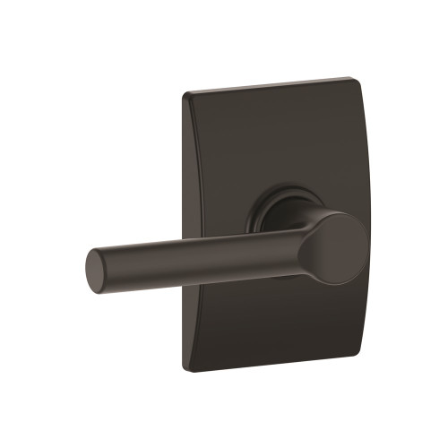 Schlage Residential F10 Broadway Passage Lever Lock With Century Trim Function, Decorative, Matte Black
