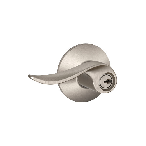 Schlage Residential F51A Sacramento Keyed Entry Lever Lock Function, Satin Nickel