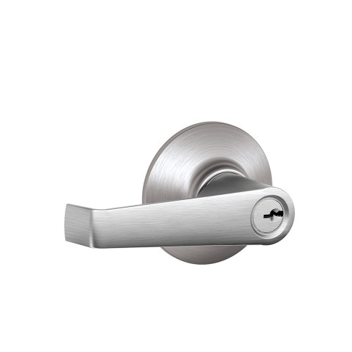 Schlage Residential F80 Elan Storeroom Lever Lock Keyed Function, Satin Chrome
