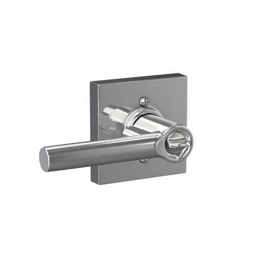 Schlage Residential F51A Broadway Keyed Entry Lever Lock With Collins Trim Function, Decorative, Bright Polished Chrome
