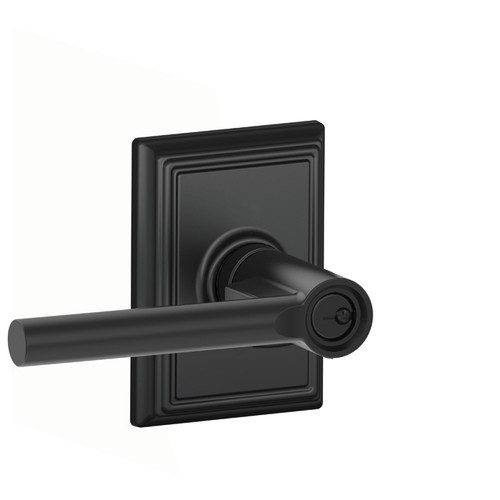 Schlage Residential F51A Broadway Keyed Entry Lever Lock With Addison Trim Function, Decorative, Matte Black