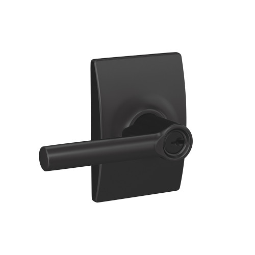 Schlage Residential F51A Broadway Keyed Entry Lever Lock With Century Trim Function, Decorative, Matte Black