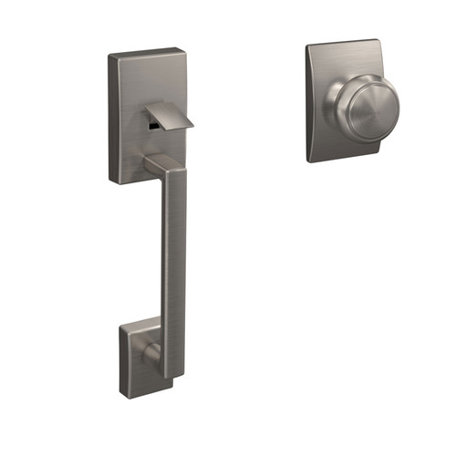 Schlage Residential Fe285 Handleset With Interior Trim Century Style (Deadbolt Not Included), Andover Knob, Satin Nickel