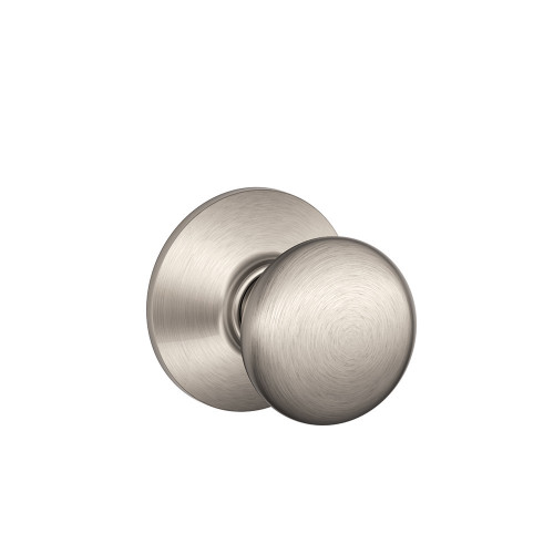 Schlage Residential F10 Plymouth Passage Knob Lock Function, Satin Nickel