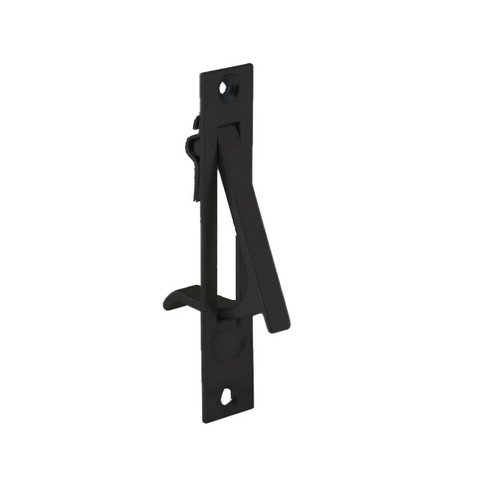 Ives Sliding Door Edge Pull, 3-7/8" High, 3/4" Wide, Solid Brass, /B-, Matte Black