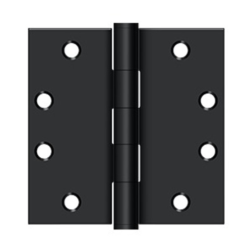 Deltana 4-1/2" X 4-1/2" Square Corner Hinge Residential Steel, .13 Thickness, Paint Black (Pair)
