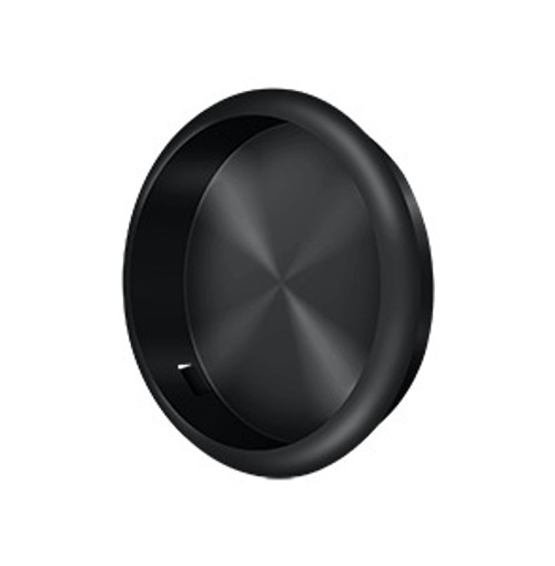 Deltana Flush Pull Round, 2-1/2" Diameter Face, 2-1/8" Base Size, Paint, Matte Black Deltana Flush Pull Round, 2-1/2" Diameter Face, 2-1/8" Base Size, Paint, Matte Black
