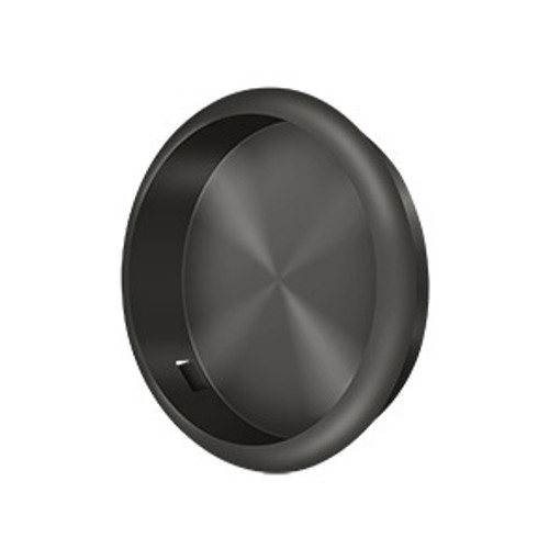 Deltana Flush Pull Round, 2-1/2" Diameter Face, 2-1/8" Base Size, Oil Rubbed Dark Bronze Deltana Flush Pull Round, 2-1/2" Diameter Face, 2-1/8" Base Size, Oil Rubbed Dark Bronze