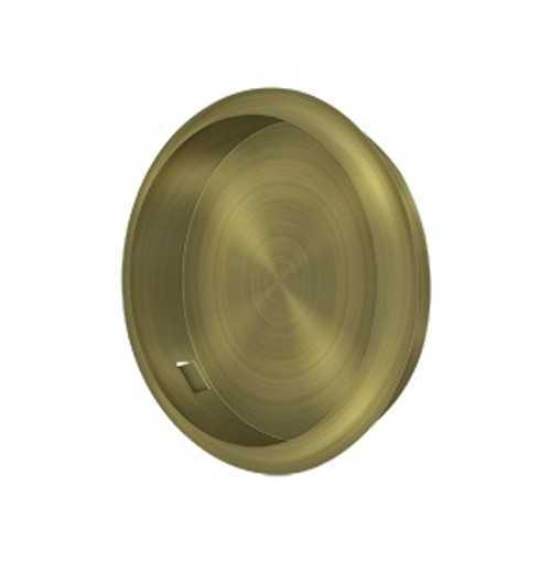 Deltana Flush Pull Round, 2-1/2" Diameter Face, 2-1/8" Base Size, Satin Brass Blackened Deltana Flush Pull Round, 2-1/2" Diameter Face, 2-1/8" Base Size, Satin Brass Blackened