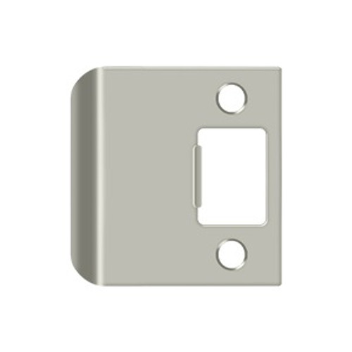 Deltana Extended Lip Strike Replacement For Residential Locks, 2-1/4" X 2-1/4", 1-3/4" Extension, Satin Nickel