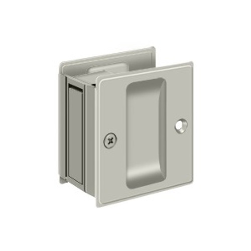 Deltana Pocket Door Lock-Passage, 2-1/2" X 2-3/4", 1-3/8" Thickness, Satin Nickel Deltana Pocket Door Lock-Passage, 2-1/2" X 2-3/4", 1-3/8" Thickness, Satin Nickel