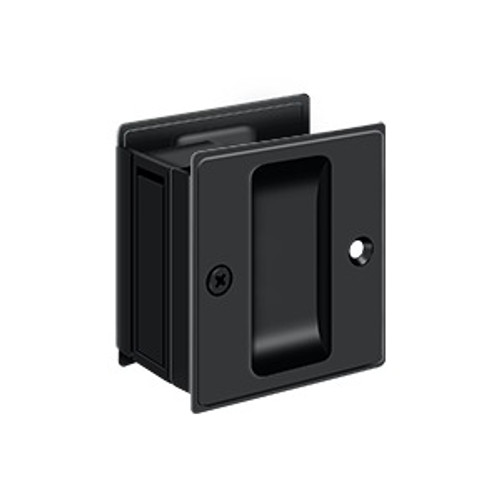 Deltana Pocket Door Lock-Passage, 2-1/2" X 2-3/4", 1-3/8" Thickness, Matte Black Deltana Pocket Door Lock-Passage, 2-1/2" X 2-3/4", 1-3/8" Thickness, Matte Black