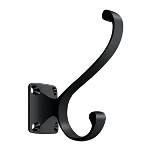Deltana Heavy Duty Coat And Hat Hook, Matte Black