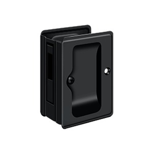 Deltana Pocket Door Lock-Sliding Door Receiver Hd, Adjustable, 3-1/4" X 2-1/4", Painted, Matte Black Deltana Pocket Door Lock-Sliding Door Receiver Hd, Adjustable, 3-1/4" X 2-1/4", Painted, Matte Black