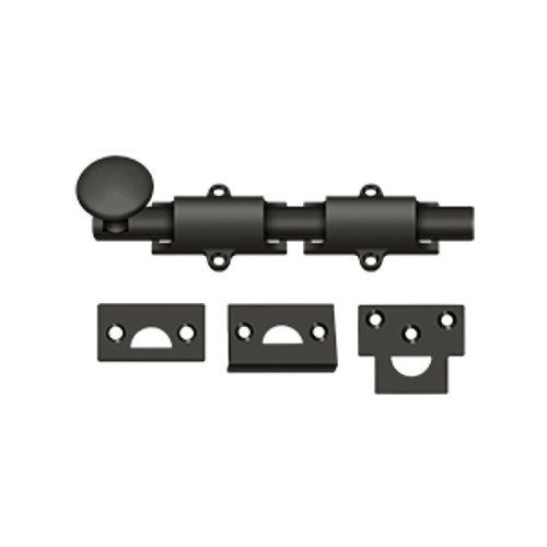 Deltana 6" Surface Bolt Rod, Hd, Oil Rubbed Dark Bronze Deltana 6" Surface Bolt Rod, Hd, Oil Rubbed Dark Bronze