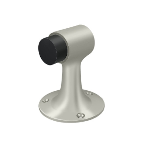 Deltana Upright Floor Door Stop Mount Bumper, Solid Brass, Heavy Duty, Satin Nickel