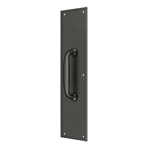 Deltana Pull Plate 3-1/2" X 15" With 5-1/2" Handle, Oil Rubbed Dark Bronze