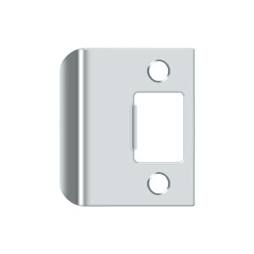 Deltana Extended Lip Strike Replacement For Residential Locks, 2-1/4" X 2", 1-1/2" Extension, Bright Polished Chrome