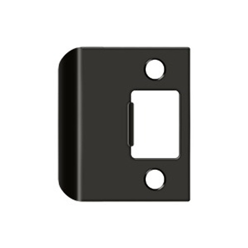 Deltana Extended Lip Strike Replacement For Residential Locks, 2-1/4" X 2", 1-1/2" Extension, Oil Rubbed Dark Bronze