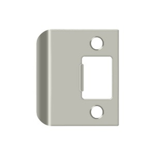 Deltana Extended Lip Strike Replacement For Residential Locks, 2-1/4" X 2", 1-1/2" Extension, Satin Nickel