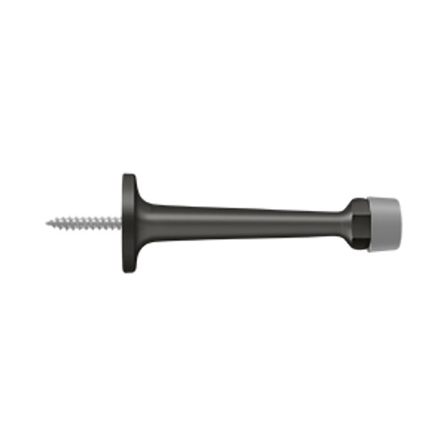 Deltana Baseboard Door Bumper 3-1/4", Solid Brass, Oil Rubbed Dark Bronze Deltana Baseboard Door Bumper 3-1/4", Solid Brass, Oil Rubbed Dark Bronze
