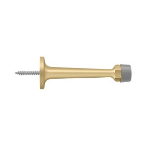 Deltana Baseboard Door Bumper 3-1/4", Solid, Satin Brass Deltana Baseboard Door Bumper 3-1/4", Solid, Satin Brass