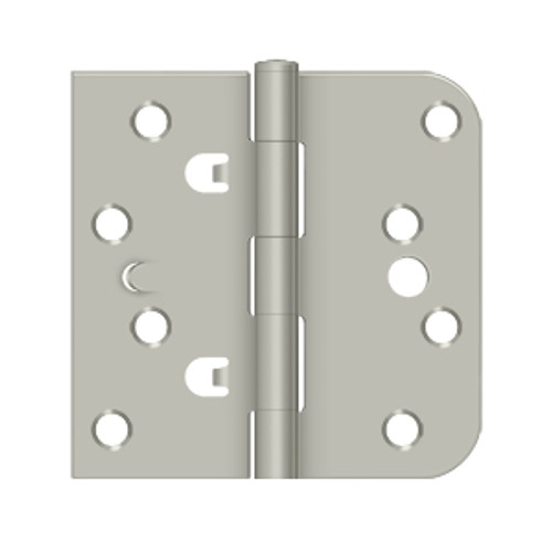Deltana 4" X 4" X 5/8" Square And Round Corner Hinge Steel, .085 Thickness, Satin Nickel Deltana 4" X 4" X 5/8" Square And Round Corner Hinge Steel, .085 Thickness, Satin Nickel