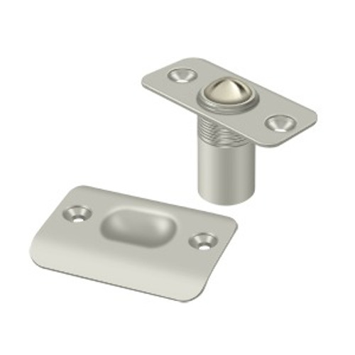 Deltana Ball Catch, Round Corner, 2-1/8" Size With 2-1/8" Strike, Satin Nickel
