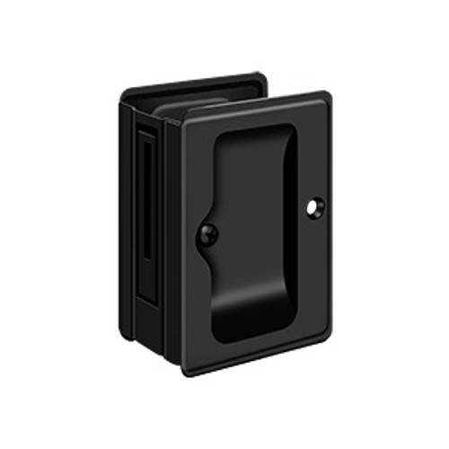Deltana Pocket Door Lock-Passage Hd, Adjustable, 3-1/4" X 2-1/4", 1-3/8" Thickness, Painted, Matte Black Deltana Pocket Door Lock-Passage Hd, Adjustable, 3-1/4" X 2-1/4", 1-3/8" Thickness, Painted, Matte Black