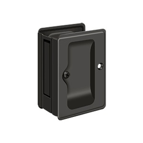 Deltana Pocket Door Lock-Passage Hd, Adjustable, 3-1/4" X 2-1/4", 1-3/8" Thickness, Oil Rubbed Dark Bronze
