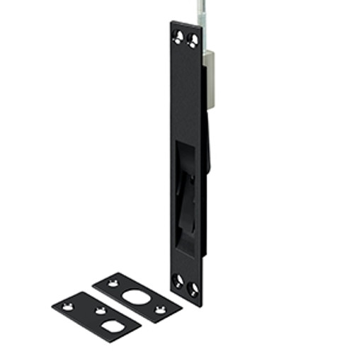 Deltana 12" Extension Flush Bolt, Solid Brass, Painted, Matte Black